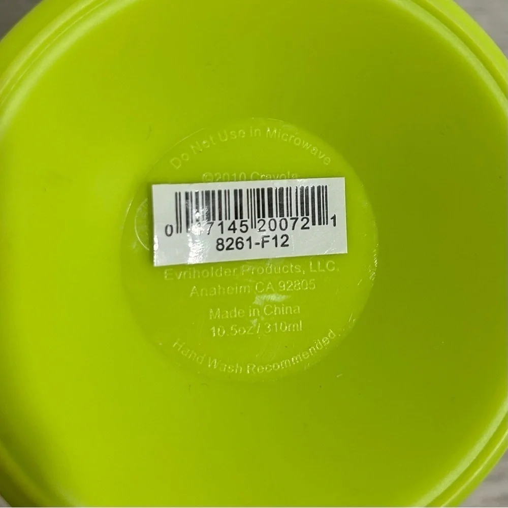 Crayola Hot Cold Insulated Soup Thermos 10.5oz  Food Container Neon Yellow/Green